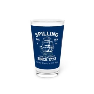 Spilling the Tea (blue wrap) Pint Glass