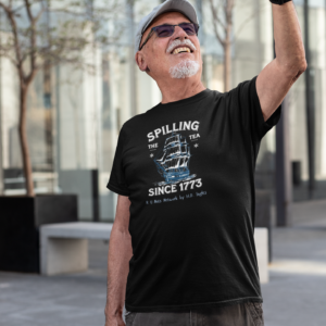 Spilling the Tea black tee shirt