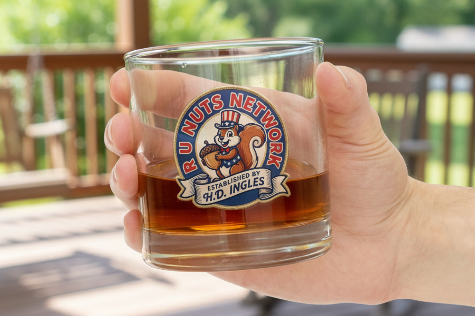 R U Nuts Network by H.D. Ingles-Rocks Glass