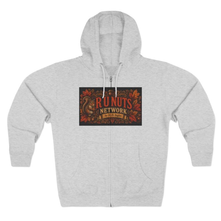 Spooky design on a zip hoodie