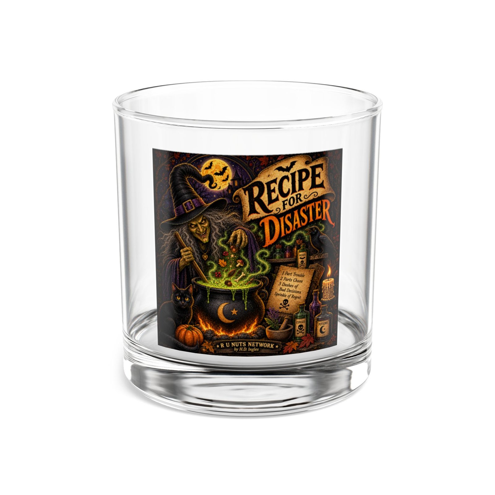 Recipe For Disaster Rocks Glass